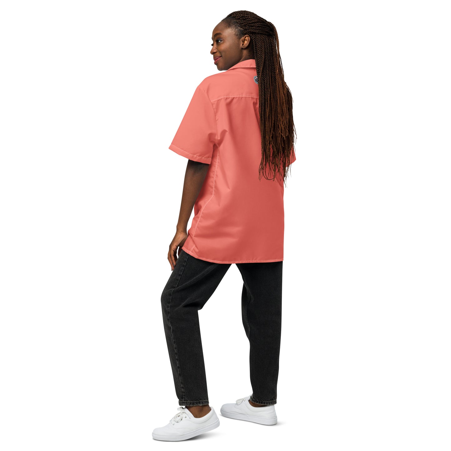 Logo of ASR unisex button shirt - salmon