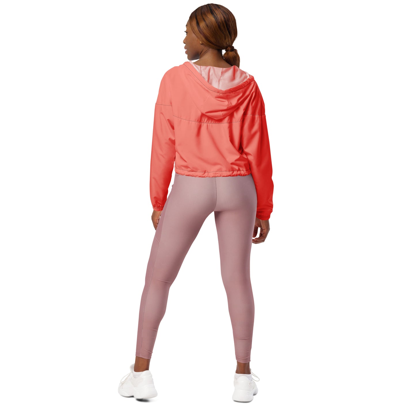 Logo of ASR women’s cropped windbreaker - salmon