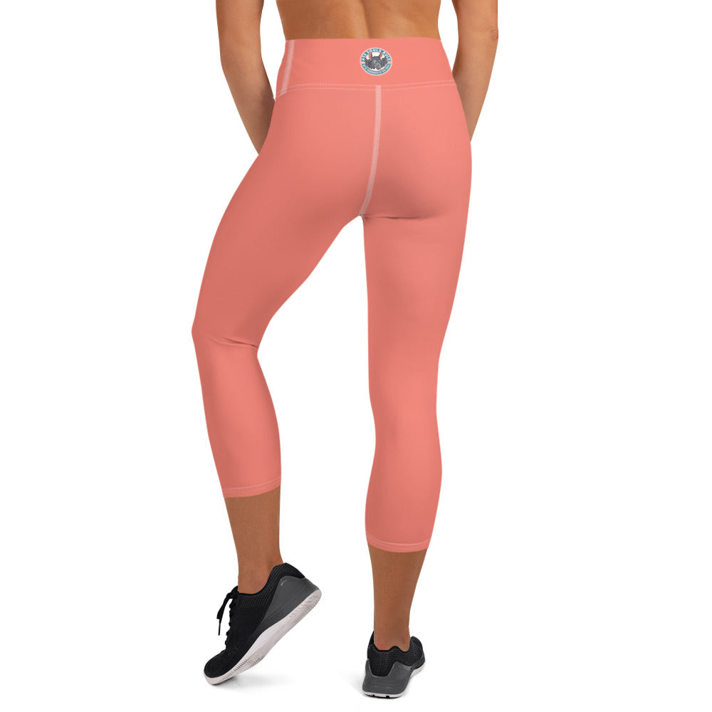 Logo of ASR yoga capri leggings - salmon