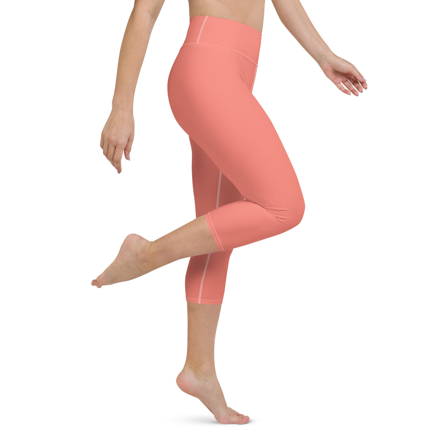 Logo of ASR yoga capri leggings - salmon