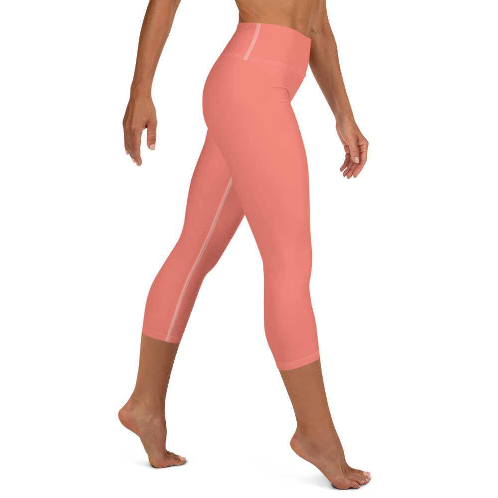 Logo of ASR yoga capri leggings - salmon
