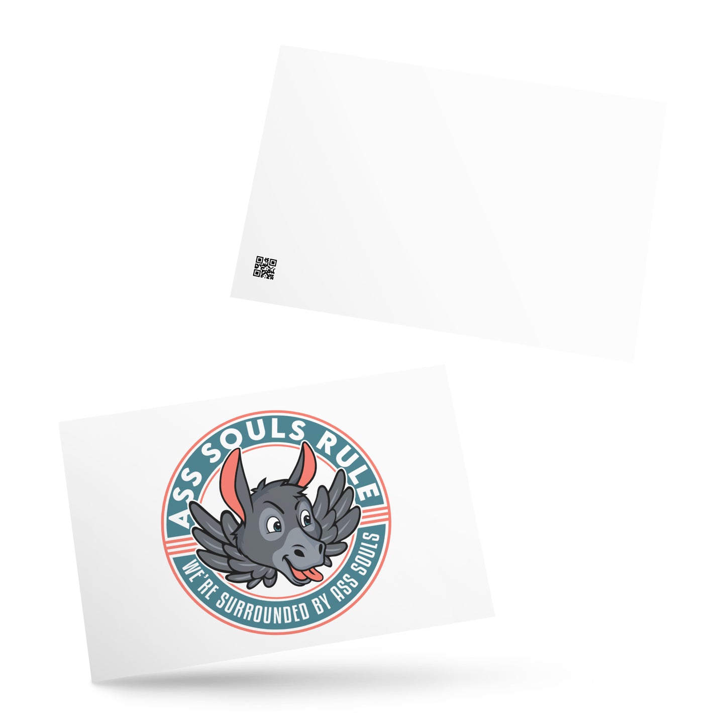 Logo of ASR standard postcard - white