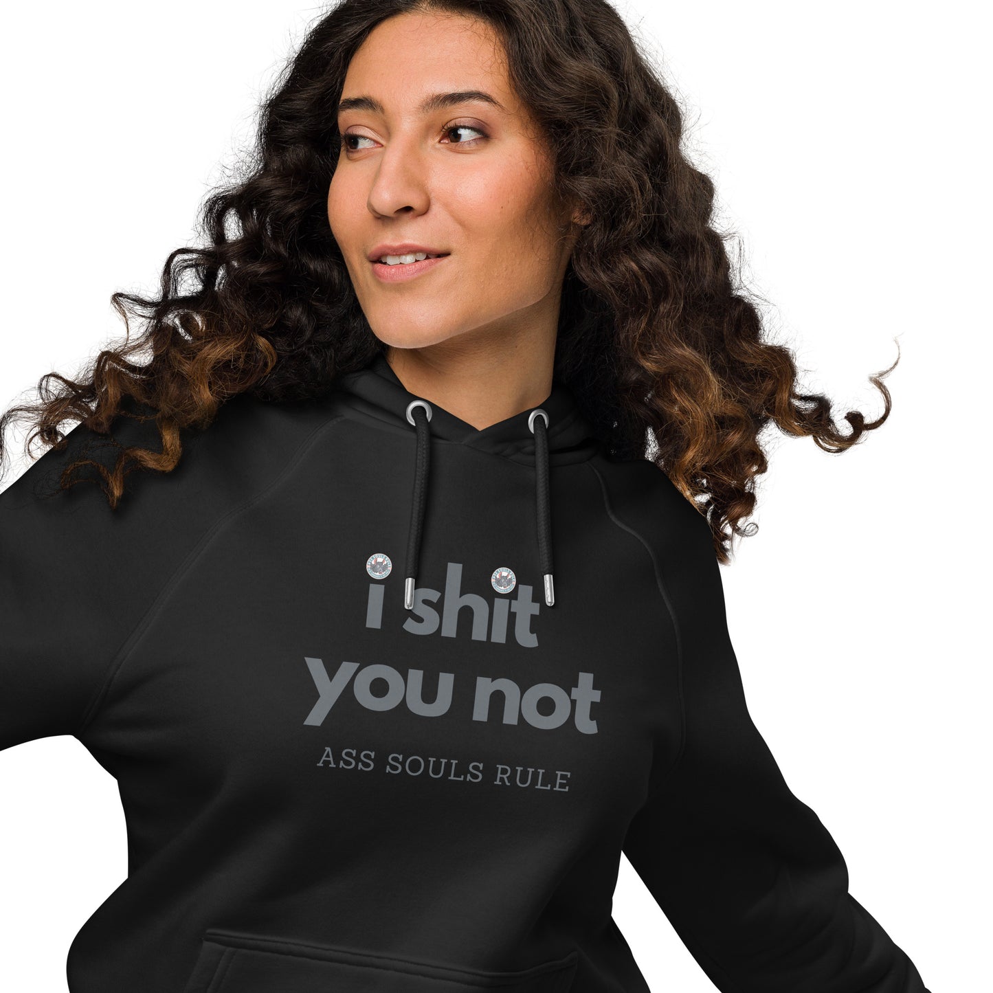 I Shit You Not unisex eco raglan hoodie