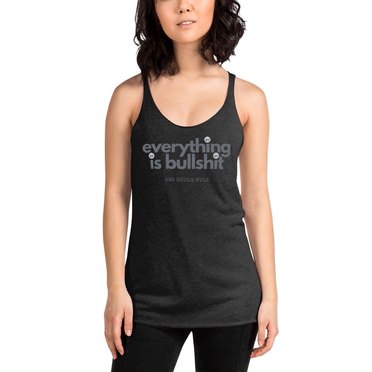 Everything is Bullshit women's racerback tank