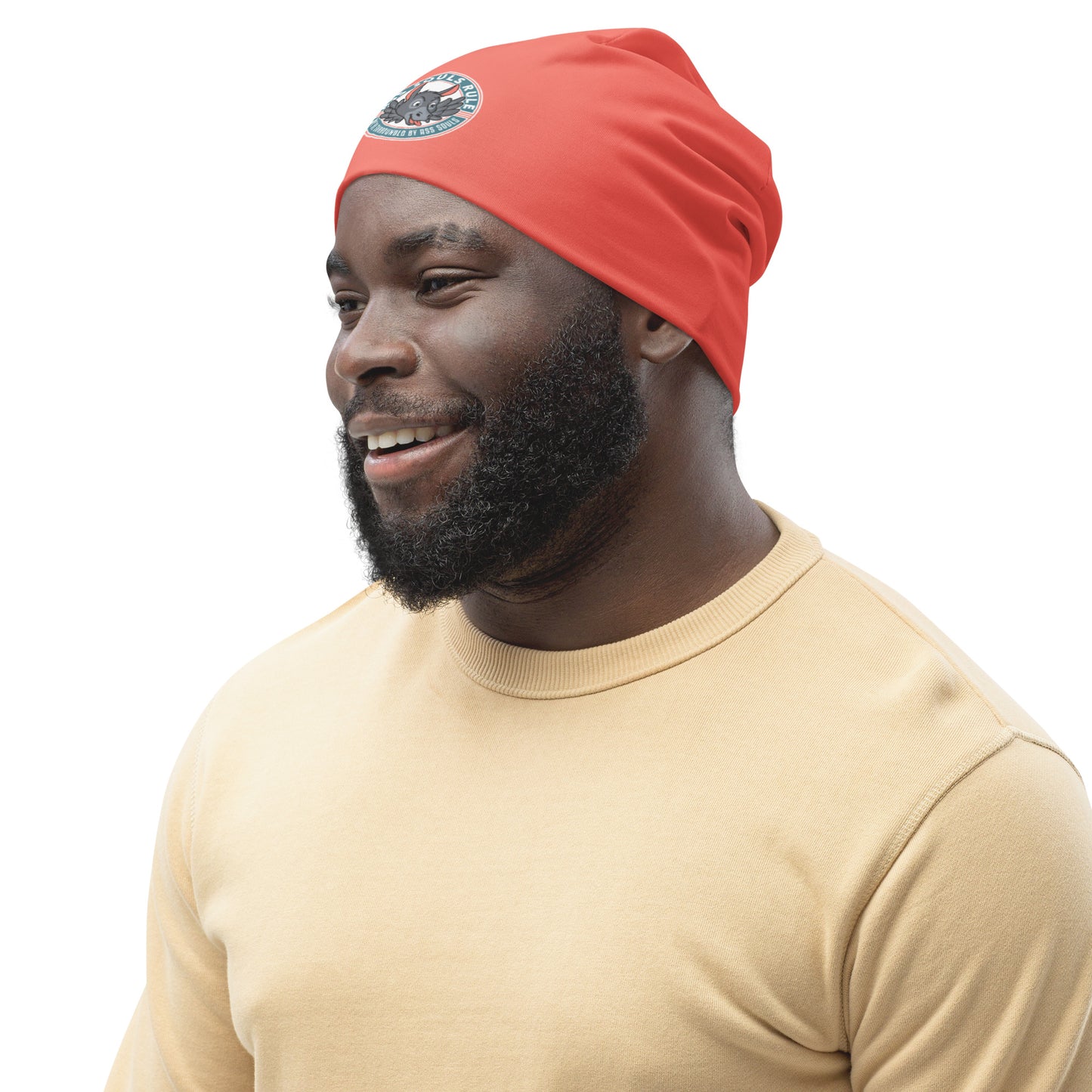 Logo of ASR beanie - salmon