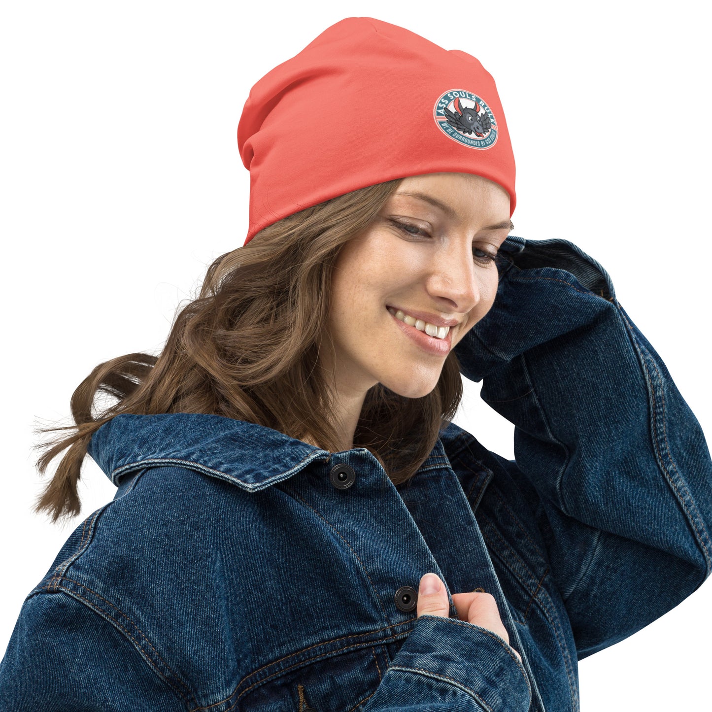 Logo of ASR beanie - salmon
