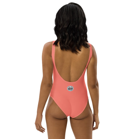 Logo of ASR one-piece swimsuit - salmon