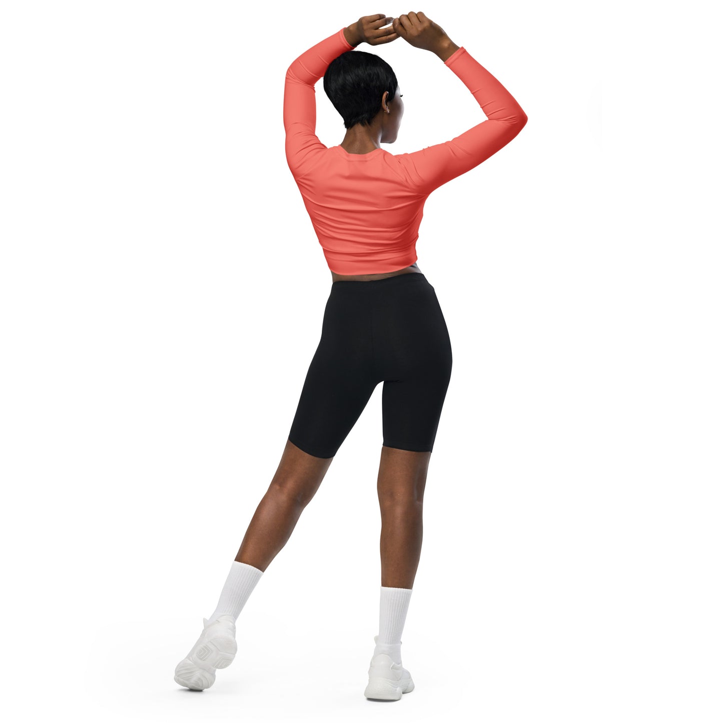 Logo of ASR recycled long-sleeve crop top - salmon