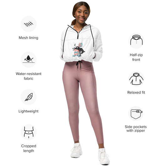 Sassy, Classy, & Bad Assy women’s cropped windbreaker