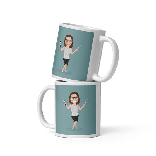 Atlas white glossy mug