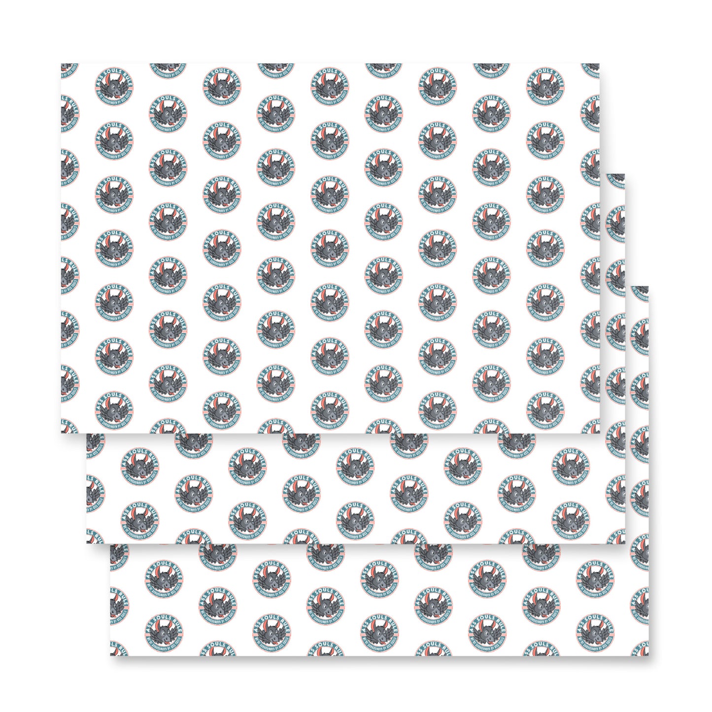 Logo of ASR wrapping paper sheets - white