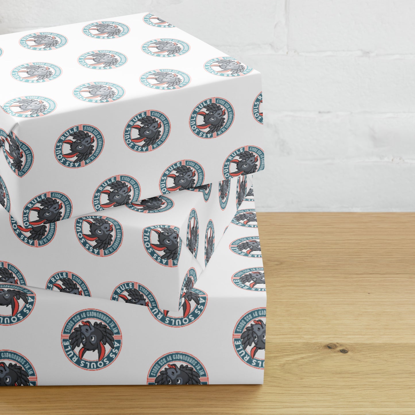 Logo of ASR wrapping paper sheets - white